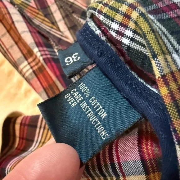 POLO RALPH LAUREN Madras Multicolor Plaid Shorts Men's Size 36 100% Cotton Golf - Picture 6 of 14